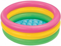 Intex Sunset Rainbow 3 Ring Baby Pool(Multicolor)