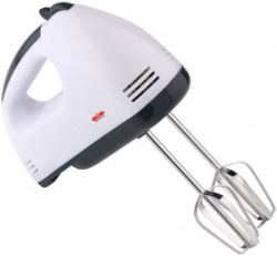 BMS Lifestyle by BMS Lifestyle Electric Hand Mixer With Stainless Steel Attachments, 7 -Speed, Includes; Beaters, Dough Hooks 180 W Hand Blender(White)