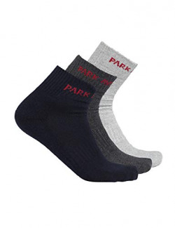 Park Avenue Men's Ankle Socks (Pack of 3) (PZFX01785-X1_Multicolor_Std)