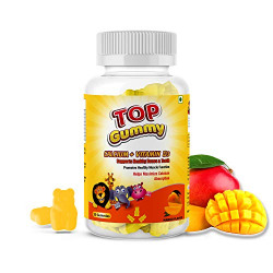 Top Gummy Calcium + Vitamin D3, for Healthy Bones and Teeth - 30 Gummies (Mango)