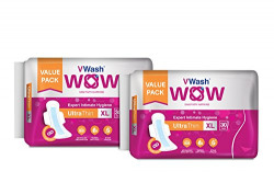 Vwash Wow Ultrathin Sanitary Napkin- Xl (30 Count, Pack Of 2)