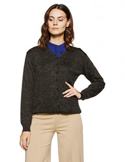 Qube By Fort Collins Women's Cardigan (702 SMU_Anthra_L)