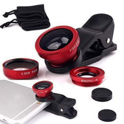 PremiumAV 1159-VK Universal Lens 180 Degree Fisheye Lens with Macro Lens (Red)