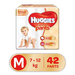 Huggies Ultra Soft Pants Diapers, Medium (Pack of 42)