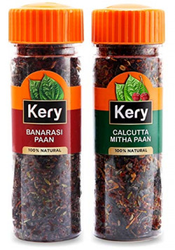 Kery Banarasi Paan & Calcutta Meetha Paan Mukhwas, 2 Bottles, 220g [Mouth Fresheners]