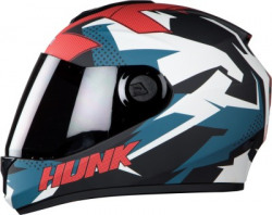 Steelbird SBH-11 Hunk Motorbike Helmet(Black/Mat Black With Blue)