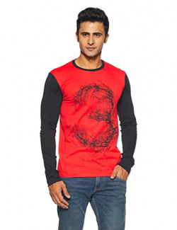 United Colors of Benetton Men's Printed Regular Fit T-Shirt (8903975673380_17A3096J1106I902M_Medium_Red)