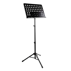 RockJam G905 Height And Angle Adjustable Orchestral Conductor Sheet Stand (Matte Black)
