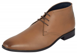 Auserio Men's Tan Genuine Leather Chukka Boots 