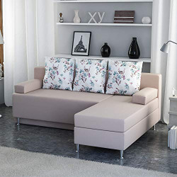 Bravo Home Esra 4 Seater L-Shaped Sectional Sofa (Cream)
