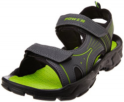 Power Men's Strive Grey Athletic and Outdoor Sandals - 9 UK/India (43 EU)(8612142)