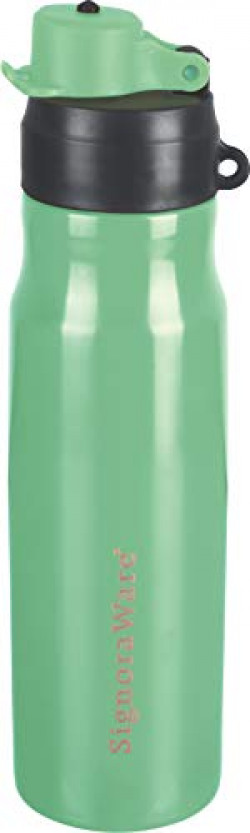Signoraware Spark Single Walled Stainless Steel Fridge Water Bottle, 750ml, Green