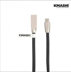 KMASHI Type C Flat Cable Black (TC04BLK) - Black