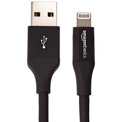 AmazonBasics Apple Certified Lightning to USB Charge and Sync Tough Cable, 3 Feet (0.9 Meters) - Black