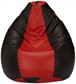 Amazon Brand - Solimo XXXL Bean Bag Cover Without Beans (Red and Black)