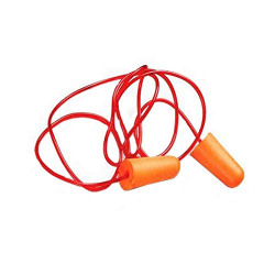 Karam Corded Foam Noise Reduction Ear Plugs (Orange, 50 Pcs)
