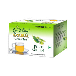 Eco Valley Natural Green Tea, Pure Green, 25 Tea Bags 