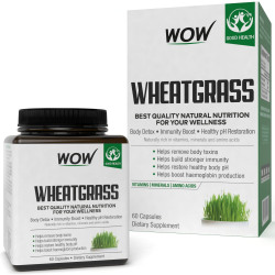  WOW Wheatgrass 800mg - 60 Vegetarian Capsules