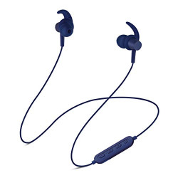 SoundLogic Play Voice Assistant Sport Earbuds Bluetooth Headset with Mic (Blue, in The Ear)