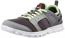 Reebok Men's Amaze Run Ash Grey, Flat Grey, Lime and Black Running Shoes - 7 UK/India (40.5 EU)(8 US)