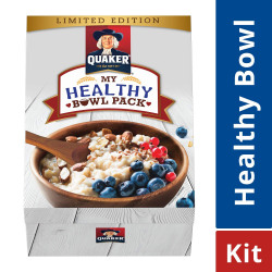 Quaker Oats - 1 Kg with Wooden Bowl & Spoon