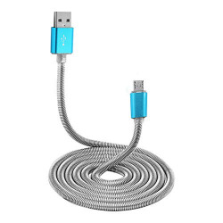PTron Falcon Micro USB Cable 1.5A Fast Charging Cable 1 Meter Long USB Cable - (Blue)