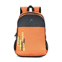 HEAD Booster 21 Ltrs Orange and Black Laptop Backpack (HD/BOO10BP)