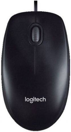Logitech M100R Wired Optical Mouse(USB, Black)