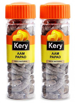 Kery Aam Papad Mango Slice Mukhwas, 2 Bottles, 280g [Pachak Churan Mouthfreshener]