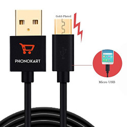 PHONOKART Hyper Universal Micro USB Cable - Fast Charging Data Cable Sync For all Android Micro usb supported devices-(1.5 Metre)- Black