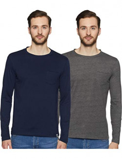 Amazon Brand - Symbol Men's Plain Regular fit T-Shirt (Pack of 2) (SS19MNTEE04-1_Multicolor_Medium)