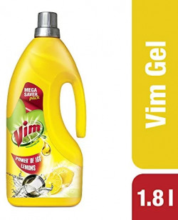  Vim Dishwash Gel, Lemon, 1.8 L