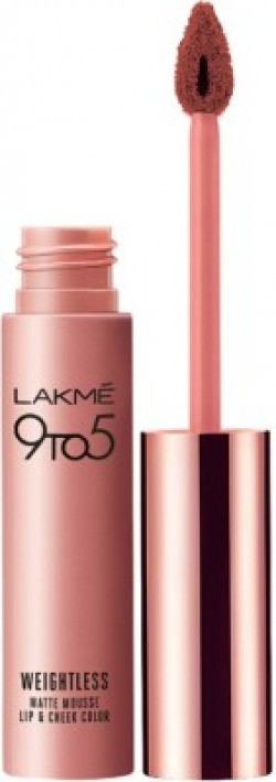 Lakme 9 to 5 Weightless Mousse Lip & Cheek Color(Burgundy Lush, 9 g)