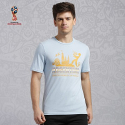 FIFA Argentina Graphic Print, Typography Men Round or Crew Light Blue T-Shirt