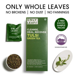  Onlyleaf Tulsi Green Tea, 27 Tea Bags (25 Tea Bags + 2 Free Exotic Samples)