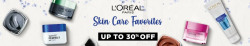 Upto 30% off on Loreal paris skin care.