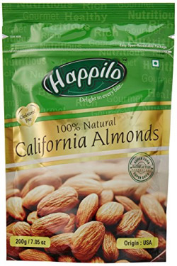 [Get Rs.200 Cashback] Happilo 100% Natural Premium Californian Almonds, 200g (Pack of 2)