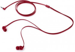 HP 1KF56AA Wired Headset with Mic(Red, In the Ear)