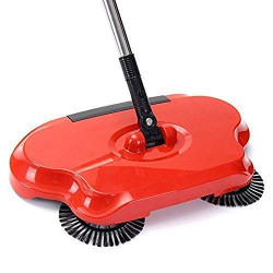 bhaktimarketing Use Auto Spin Hand Push Sweeping Broom Floor Dust Cleaning Sweeper Cleaner Mop Tool (Large, Colour May Vary)