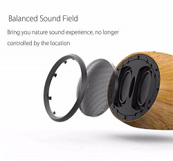 4d Remax RB-H7 Wood Portable Wireless Bluetooth Speakers Super Bass Stereo Desktop Wood Grain Bluetooth Speaker V4.2