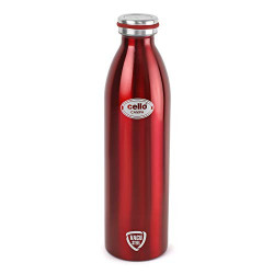 Cello Campa Stainless Steel Flask, 800ml, Red