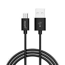 Pebble PBCM10 Micro USB Cable for Android Devices - 3.2 Feet (1 Meter) (Black)