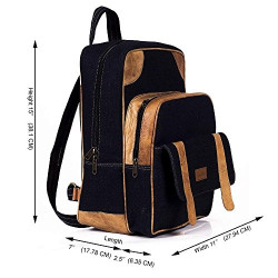 Goatter, Denim with Genuine Leather Material Heavy Duty Office Laptop Bag