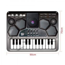 Musical Playmat with Microphone with Touch Sensitive 24-Button Keyboard Musical