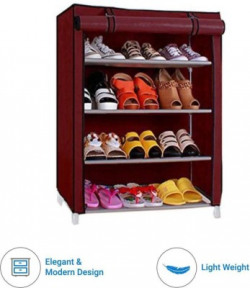 Trendy 4 Layer collapsible Metal Shoe Rack(Multicolor, 4 Shelves)