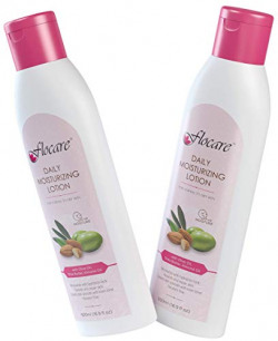 Flocare Daily Moisturizing Lotion for Normal to Dry Skin - 500ml - Olive Shea Butter Almond - Full Day Moisture - Non oily - Nourish and Repair Skin - Smooth Even Tone Skin - No Paraben (Pack of 2)