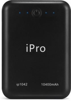 Ipro 10400 mAh Power Bank (IP1042)(Black, Lithium-ion)
