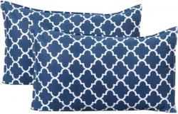 Home Elite Abstract Pillows Cover(Pack of 2, 46 cm*69 cm, Blue)