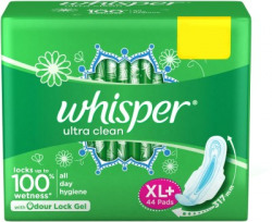 Whisper Ultra Clean XL+ Sanitary Pad(Pack of 44)