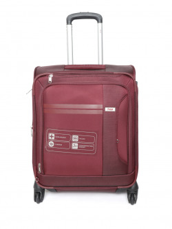 VIP Unisex Maroon PLAZMA Medium Trolley Suitcase